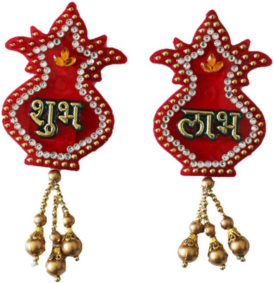 

SignKraft Shubh Labh Hangings Decorative Showpiece - 14 cm(Plastic, Red)