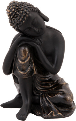 

JaipurCrafts Lord Gautam Buddha Head In Maditation Decorative Showpiece - 20 cm(Polyresin, Black)