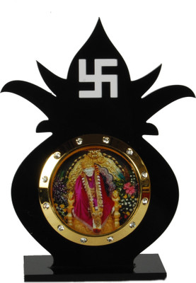 

Sigaram Sai Baba Photo in Kalasha Idol for Car Dashboard, Table or Ofice-Desk, Shops and Homes - K471 Decorative Showpiece - 10 cm(Acrylic, Multicolor)
