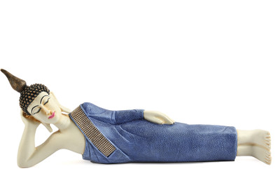 

AV Décor Sleeping Buddha Decorative Showpiece - 22.86 cm(Microfibre, Blue)
