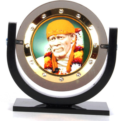 

Sigaram Sai Baba Photo For Car Dashboard, Table or Ofice-Desk, Shops and Homes - K273 Decorative Showpiece - 6.5 cm(Acrylic, Multicolor)