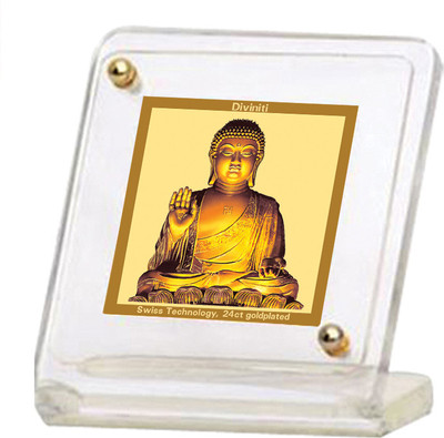 Diviniti Buddha Decorative Showpiece - 2.4 cm(Plastic, White) Diviniti Buddha Decorative Showpiece - 2.4 cm(Plastic, White)
