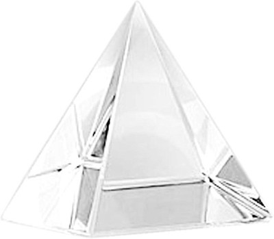 ANJALIKA Feng Shui Crystal Pyramid Big Decorative Showpiece  -  6 cm(Crystal, White)