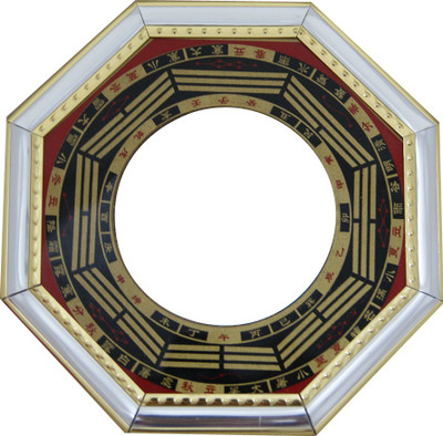 

Aaradhi Divya Mantra Feng Shui Bagua Concave Mirror Decorative Showpiece - 15.5 cm(Polyresin, Multicolor)