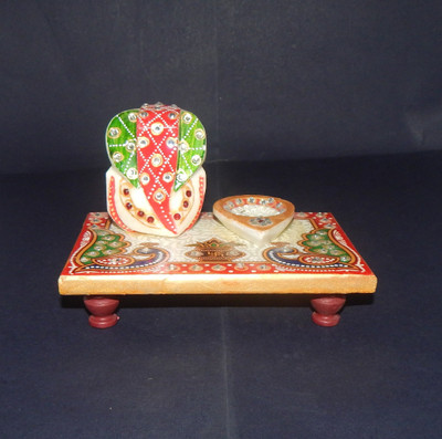 

Mahaveer Creation Decorative Showpiece - 10 cm(Stoneware, Multicolor)
