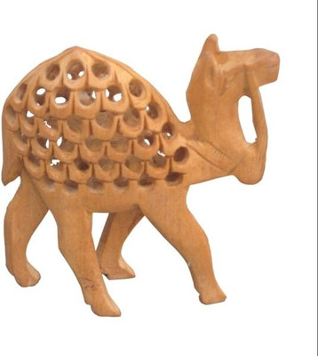

Chitra Handicraft Camel Decorative Showpiece - 10 cm(Wooden, Brown)