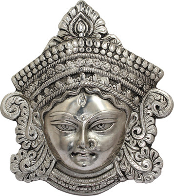 

Soujanya Maa Durga Decorative Showpiece - 17 cm(Aluminium, Silver)