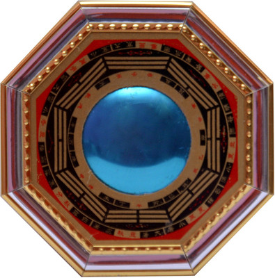 

Vastu Art Vastu / Feng Shui / Pakwa Mirror For Protection And Remove Out side Negetive Energy Decorative Showpiece - 12 cm(Wooden, Blue)