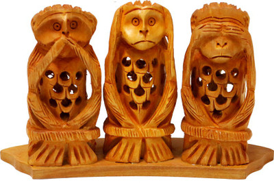 

HandicraftsHomeDecor Decorative Showpiece - 8.75 cm(Wooden, Multicolor)