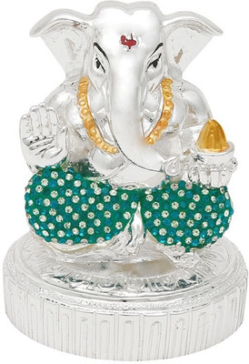 

Hawai Beautiful Ganesha Decorative Showpiece - 6.35 cm(Silver Finish, Silver)