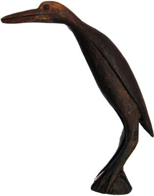 

Karukraft Decorative Crane Decorative Showpiece - 18 cm(Wooden, Brown)