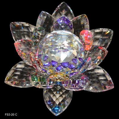 

Reiki Crystal Products Vastu / Feng Shui Transparent Crystal Lotus For Positive Energy Gift Item And Good Luck & Brings Prosperity, Success Decorative Showpiece - 7 cm(Crystal, Clear)