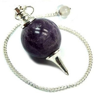 

Reiki Crystal Products Purple Amethyst Crystal Ball Dowser, Pendulum Healing Gemstone Decorative Showpiece - 3 cm(Crystal, Purple)