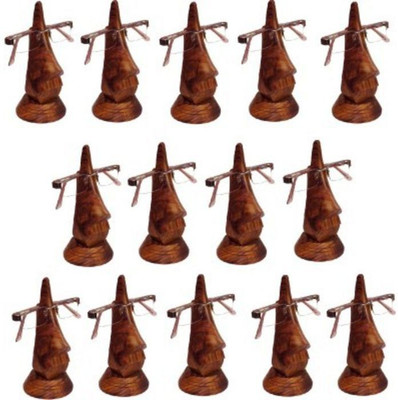 

Onlineshoppee Spectacle Holder Pack of 14 Decorative Showpiece - 16.51 cm(Wooden, Brown)