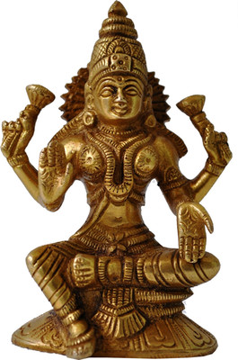 12% OFF on aakrati Goddess Lakshmi Statue Decorative Showpiece - 13 cm(Glass, Gold)