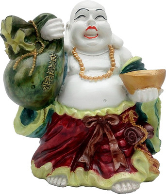

Art N Hub Laughing Buddha - Handicraft Decor Statue (H-26cm) Decorative Showpiece - 26 cm(Polyresin, Multicolor)
