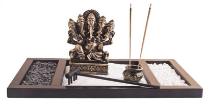 

NG Art Ventura Panchmukhi Ganesha Decorative Showpiece - 10 cm(Polyresin, Wooden, Copper, Brown)