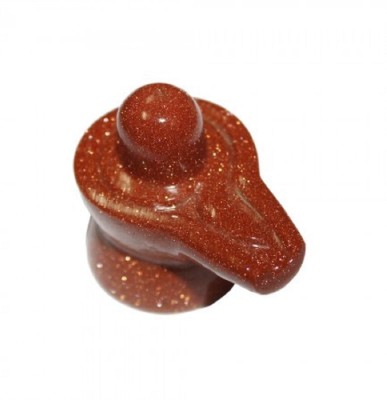 

Navkaar Creation Natural Sunstone Red Carved Shivling Gemstone 57 Grams Decorative Showpiece - 3 cm(Stoneware, Red)