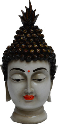 eCraftIndia Meditating Buddha Head Decorative Showpiece - 12.7 cm(Polyresin, White, Black) eCraftIndia Meditating Buddha Head Decorative Showpiece - 12.7 cm(Polyresin, White, Black)