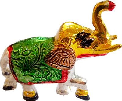 

CraftEra Decorative Showpiece - 7 cm(Silver Finish, Multicolor)