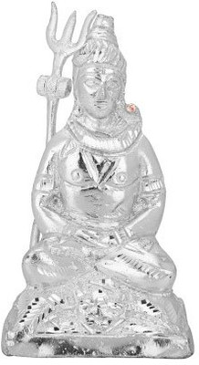 

DivyaMantra Lord Shiv Idol Decorative Showpiece - 17 cm(Aluminium, White)