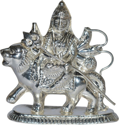 

Kataria Jewellers Sherawali mata Decorative Showpiece - 7.5 cm(Silver, Silver)