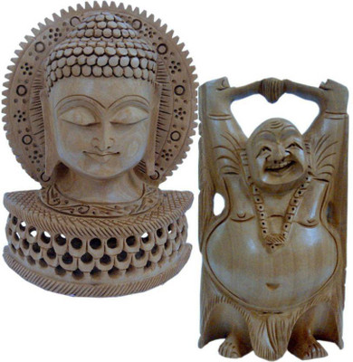 

India Get Shopping Decorative Showpiece - 12.7 cm(Wooden, Brown)