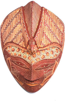 

Art Godaam Mask Decorative Showpiece - 22 cm(Wooden, Brown)