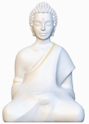 

Tata Ceramics Buddha Decorative Showpiece - 12 cm(Bone China, White)