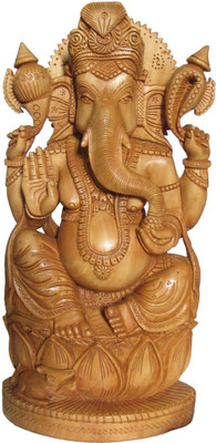 

JaipurCrafts Elephant Family Decorative Showpiece - 20.32 cm(Wooden, Brown)