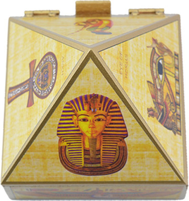 

Reiki Crystal Products Wish Box 4 Inch Decorative Showpiece - 12 cm(Wooden, Gold)