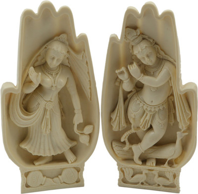 

JaipurCrafts Radha Krishna In Beautiful Hand (White) Decorative Showpiece - 22.86 cm(Stoneware, White)