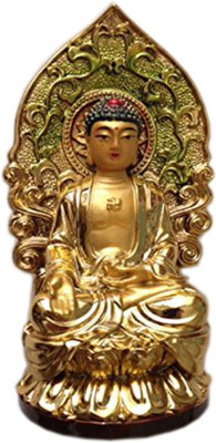 

Creative Gifts Vastu Feng shui laughing buddha for wealth and happiness Decorative Showpiece - 7 cm(Polyresin, Gold)