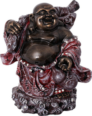 

Art N Hub Fengshui God Laughing Buddha Vastu Statue Home Décor Gift Item Decorative Showpiece - 24 cm(Earthenware, Multicolor)