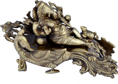 21% OFF on Aakrati Perfect D��Cor Gift-Majestic Ganesha Resting On A Royal Designed Peacock Throne Decorative Showpiece - 13 cm(Brass, Brown) 21% OFF on Aakrati Perfect D��Cor Gift-Majestic Ganesha Resting On A Royal Designed Peacock Throne Decorative Showpiece - 13 cm(Brass, Brown)