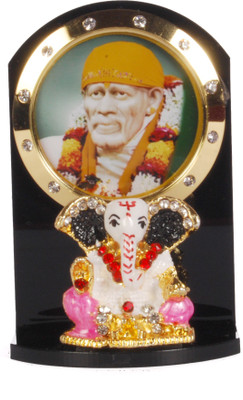 

Sigaram Ganesha & Sai Baba For Car Dashboard, Table or Ofice-Desk, Shops and Homes - K278 Decorative Showpiece - 7 cm(Acrylic, Multicolor)