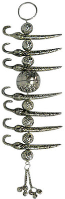 

Rajasthan Craft Art Oxidize Lemon Chilli Hanging Decorative Showpiece - 25.4 cm(Aluminium, White)