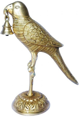 20% OFF on Aakrati An Attractive Brass art ware statue of a parrot with a bell Decorative Showpiece - 24 cm(Brass, Yellow)