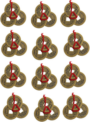 

Ehatti 12 Feng Shui Coins Sets Decorative Showpiece - 2 cm(Iron, Cast Iron, Copper, Red)