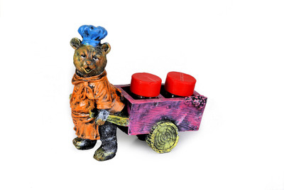 

Global voice Salt&Pepper shaker piece in cart Design Decorative Showpiece - 17 cm(Polyresin, Multicolor)