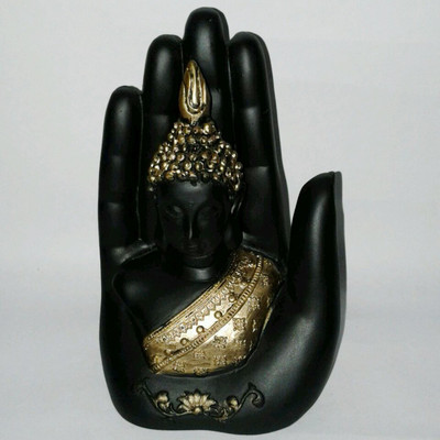 

NPR Buddha Decorative Showpiece - 5 cm(Microfibre, Black, Grey)