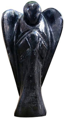 

Excel Black Tourmaline Gaurdian Angel Figurine - 2 inch Decorative Showpiece - 5 cm(Crystal, Black)