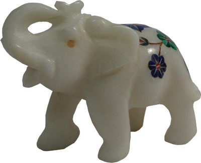 

Avinash Handicrafts Marble Inlaid Elephant 2.5" Decorative Showpiece - 7 cm(Stoneware, Multicolor)