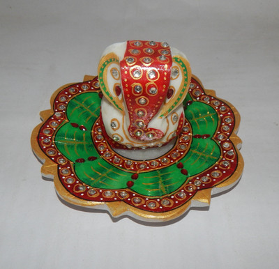 

Mahaveer Creation Decorative Showpiece - 8 cm(Stoneware, Multicolor)
