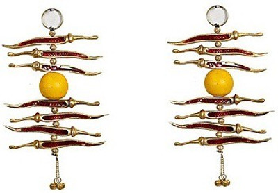 

Rci Handicrafts Wall hanging evil eye protector Decorative Showpiece - 20 cm(Aluminium, Red)
