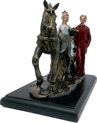 

Art N Hub Beautiful Love Couple Statue With Wooden Base (Size-23 cm Length)(H-28 cm) Decorative Showpiece - 19 cm(Polyresin, Wooden, Multicolor)