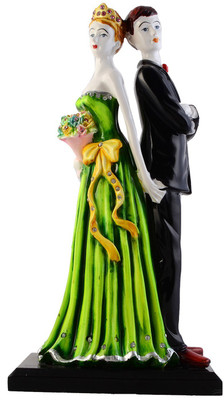 

JaipurCrafts Beautiful Loving Couple Decorative Showpiece - 30 cm(Polyresin, Multicolor)
