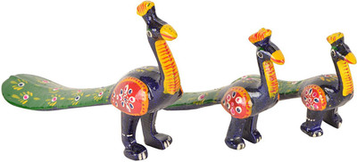 

ALISHA TRADING COMPANY HandPanted Peacock Showpiece (Pack of 3) Decorative Showpiece - 5 cm(Plastic, Multicolor)