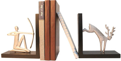 

CraftedIndia 1 Compartments Wood Book Holder(Black)