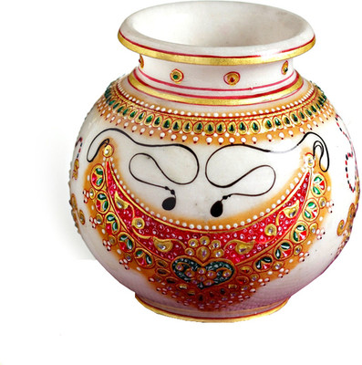 7% OFF on Aapno Rajasthan Marble Pot With Jewels Design Decorative Showpiece - 12.7 cm(Wood, Multicolor) 7% OFF on Aapno Rajasthan Marble Pot With Jewels Design Decorative Showpiece - 12.7 cm(Wood, Multicolor)